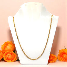 Micron Gold Plated Cable Chain Classic Necklace Jewelry - Necklace