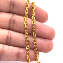 Micron Gold Plated Cable Chain Classic Necklace Jewelry - Necklace