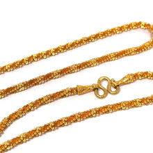 Micron Gold Plated Twisted Stylish Chain Necklace Jewelry - Necklace
