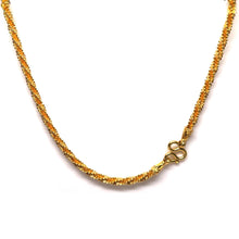 Micron Gold Plated Twisted Stylish Chain Necklace Jewelry - Necklace