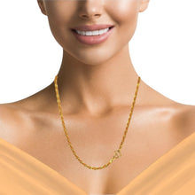 Micron Gold Plated Twisted Stylish Chain Necklace Jewelry - Necklace