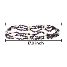 Minimalist Handmade Natural Garnet Plain Fish & Chalcedony Nugget Gemstone Beaded 17.9’’ Necklace Jewelry - Necklace