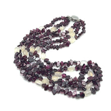 Minimalist Handmade Natural Garnet Plain Fish & Chalcedony Nugget Gemstone Beaded 17.9’’ Necklace Jewelry - Necklace