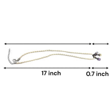 Mix Natural Semiprecious Gemstone 9mm Drop Shape Handmade White Twisted Cord Pendant Necklace Balanced Blend Of Natural
