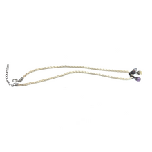 Mix Natural Semiprecious Gemstone 9mm Drop Shape Handmade White Twisted Cord Pendant Necklace Balanced Blend Of Natural