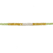Mix Natural Semiprecious Stone Facet Rondelle Beads Bracelet