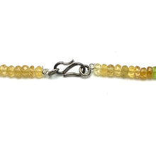 Spessartite Natural, Amethyst, Peridot, and Citrine Gemstone Necklace
