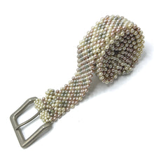 Multi-Colored Pearl Buckled Belt Summer Unisex Collection