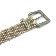 Multi-Colored Pearl Buckled Belt Summer Unisex Collection