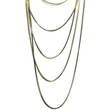 Multi Layered Chain Reversible Woven Snake Chain Two Sided Chain Necklace – Edgy Modern Fashion Jewelry - Necklace