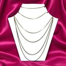 Multi Layered Chain Reversible Woven Snake Chain Two Sided Chain Necklace – Edgy Modern Fashion Jewelry - Necklace