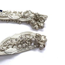 Multi Layered Ethnic German Silver Anklet Pair with Tinkling Charms and Motifs - Anklet