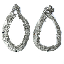 Multi Layered Ethnic German Silver Anklet Pair with Tinkling Charms and Motifs - Anklet
