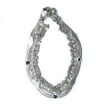 Multi Layered Ethnic German Silver Anklet Pair with Tinkling Charms and Motifs - Anklet