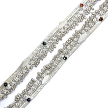 Multi Layered Ethnic German Silver Anklet Pair with Tinkling Charms and Motifs - Anklet