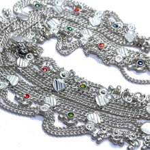 Multi-Layered German Silver with Anklet Pair with Bells Charms and Engraved Heart Motifs Payal - Anklet