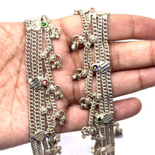 Multi Layered Traditional German Silver Payal Set with Heart Motifs & Anklet Pair - Anklet