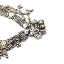 Multi Layered Traditional German Silver Payal Set with Heart Motifs & Anklet Pair - Anklet
