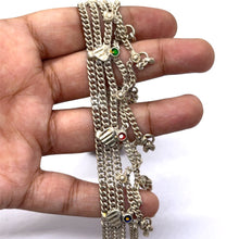 Multi Layered Traditional German Silver Payal Set with Heart Motifs & Anklet Pair - Anklet