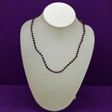 Natural African Amethyst | 925 Sterling Silver | Faceted Rondelle Beaded Necklace | 4mm | Rich Purple | VVS1 Clarity