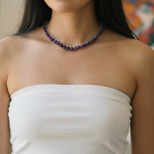 Natural Amethyst Africa Briolette Drop Gemstone Necklace Jewelry - Necklace