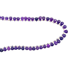 Natural Amethyst Africa Briolette Drop Gemstone Necklace Jewelry
