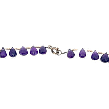 Natural Amethyst Africa Briolette Drop Gemstone Necklace Jewelry