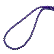 Natural Amethyst Africa Plain Ball 5mm Gemstone Necklace Jewelry - Necklace