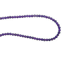 Natural Amethyst Africa Plain Ball 5mm Gemstone Necklace Jewelry - Necklace