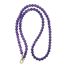 Natural Amethyst Africa Plain Ball 5mm Gemstone Necklace Jewelry - Necklace
