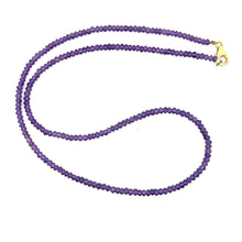 Natural Amethyst Africa Rondelle Facet Bead Gemstone Necklace Jewelry
