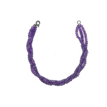 Natural Amethyst Bracelet | Rondelle 3mm Faceted Cut Gemstone Beads | 7.2 Inch February Birthstone Jewelry - Bracelet