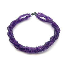 Natural Amethyst Bracelet | Rondelle 3mm Faceted Cut Gemstone Beads | 7.2 Inch February Birthstone Jewelry - Bracelet