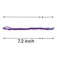 Natural Amethyst Bracelet | Rondelle 3mm Faceted Cut Gemstone Beads | 7.2 Inch February Birthstone Jewelry - Bracelet
