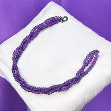 Natural Amethyst Bracelet | Rondelle 3mm Faceted Cut Gemstone Beads | 7.2 Inch February Birthstone Jewelry - Bracelet