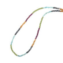 Natural Amethyst Citrine Iolite Topaz Rhodolite Peridot Gemstone Necklace | Rondelle 3mm Hand Facet Cut Beads | 14.5