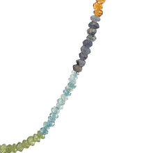 Natural Amethyst Citrine Iolite Topaz Rhodolite Peridot Gemstone Necklace | Rondelle 3mm Hand Facet Cut Beads | 14.5