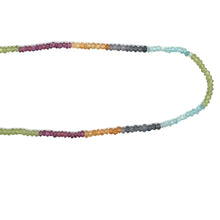 Natural Amethyst Citrine Iolite Topaz Rhodolite Peridot Gemstone Necklace | Rondelle 3mm Hand Facet Cut Beads | 14.5