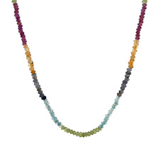 Natural Amethyst Citrine Iolite Topaz Rhodolite Peridot Gemstone Necklace | Rondelle 3mm Hand Facet Cut Beads | 14.5