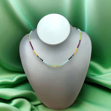 Natural Amethyst Citrine Iolite Topaz Rhodolite Peridot Gemstone Necklace | Rondelle 3mm Hand Facet Cut Beads | 14.5