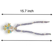 Natural Amethyst Citrine Swiss Blue Topaz Pearl Gemstone Handmade Necklace
