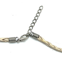 Natural Amethyst Gemstone 10mm Drop Shape Pendant With White Twisted Cord Necklace Linked To Relaxation And Mental Calm