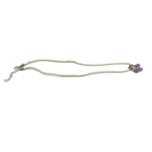 Natural Amethyst Gemstone 10mm Drop Shape Pendant With White Twisted Cord Necklace Believed To Promote Peace