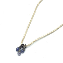 Natural Amethyst Gemstone 10mm Drop Shape Pendant With White Twisted Cord Necklace Linked To Relaxation And Mental Calm