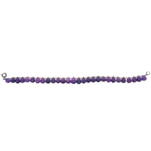 Natural Amethyst Gemstone Bracelet | Briolette Drop 8x6mm Cut Gemstone Beads | 7.2 Inch February Birthstone Jewelry