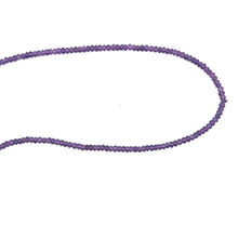 Natural Amethyst Rondelle Facet Cut Beads Gemstone Necklace