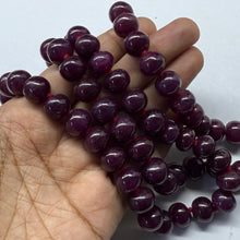 Natural Ruby Necklace Collector Grade Smooth Rondelle 11-12mm VVS Clarity Crimson Color Bold Gemstone Jewelry For Root Chakra Balance & Energy Flow