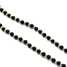 Natural Black Spinel | 925 Sterling Silver | Plain Smooth Ball Beaded Necklace | 4mm | VVS1 Clarity | 18 Inch Strand