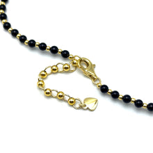 Natural Black Spinel | 925 Sterling Silver | Plain Smooth Ball Beaded Necklace | 4mm | VVS1 Clarity | 18 Inch Strand