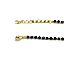 Natural Black Spinel | 925 Sterling Silver | Plain Smooth Ball Beaded Necklace | 4mm | VVS1 Clarity | 18 Inch Strand